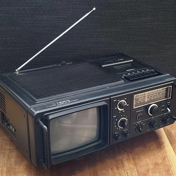 Vintage Orion (Nippon) Model 728 Portable TV/Radio/Cassette Player - 1970s