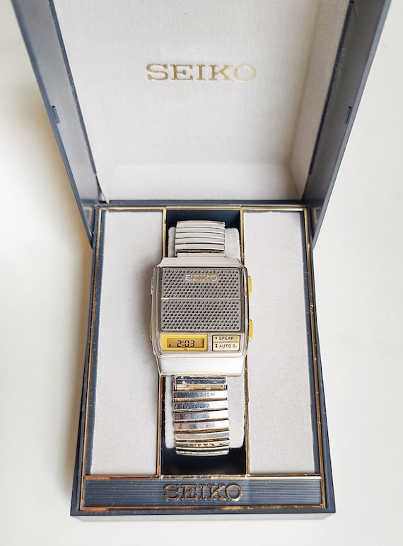 Vintage Seiko A9664010 Talking Wrist Watch Rare Etsy