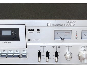 Vintage Philips Hifi Sound Project N2537 Stereo Cassette Deck - New Belts