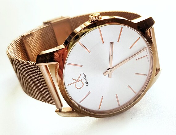 calvin klein rose gold dress K2G-216 Large Ladies/gents Watch Evening gown