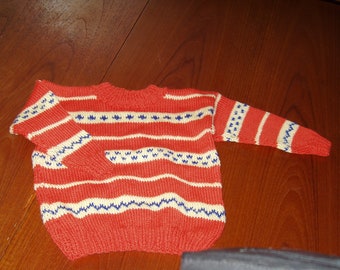 Kinderpullover aus Wolle, Wollprogramm waschbar, Grösse 68