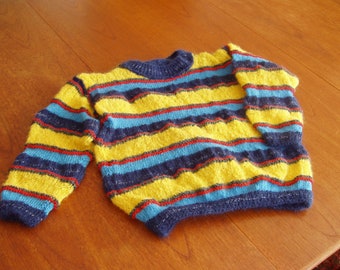 Pull enfant en laine, programme laine lavable, taille 134