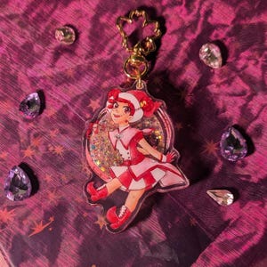 Magischer Doremi - Ojamajo Doremi - Pink flüssiger GlitzerSchlüsselanhänger