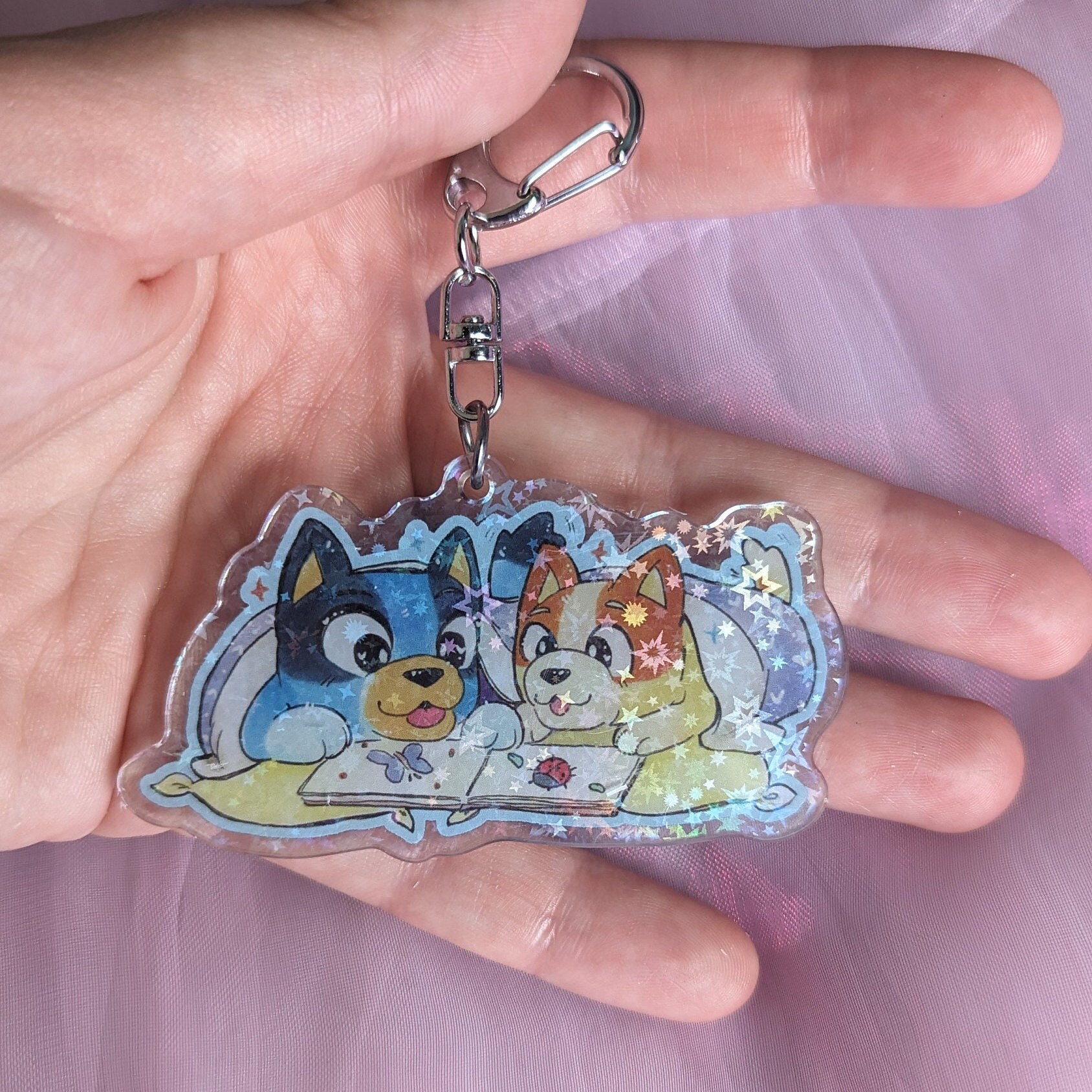 Bluey and Bingo Heeler Button/sticker/keychain - Etsy