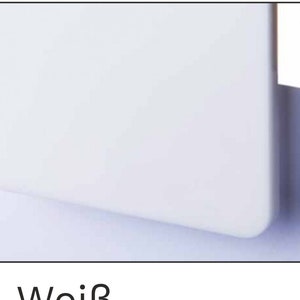 White satin matt. Acrylic glass 300 x 200 mm. Plate PMMA Plastic Plastic Plexiglas Material for laser and milling machine. LC-M117055