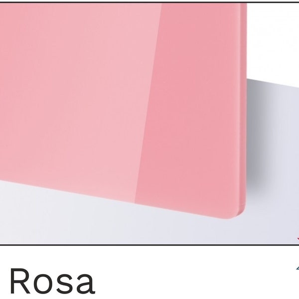 Pastell Rosa. Acrylglas 300 x 200 mm. Platte PMMA Kunststoff Plastik Plexiglas Material für Laser und Fräse. LC-M160826