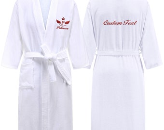 Customizable Cotton Bathrobe: Embroidered Logo, Quick Absorbent Robe