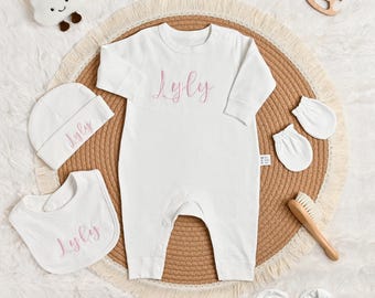 Personalized Baby Homecoming Outfit Set: Custom Cotton Bodysuit