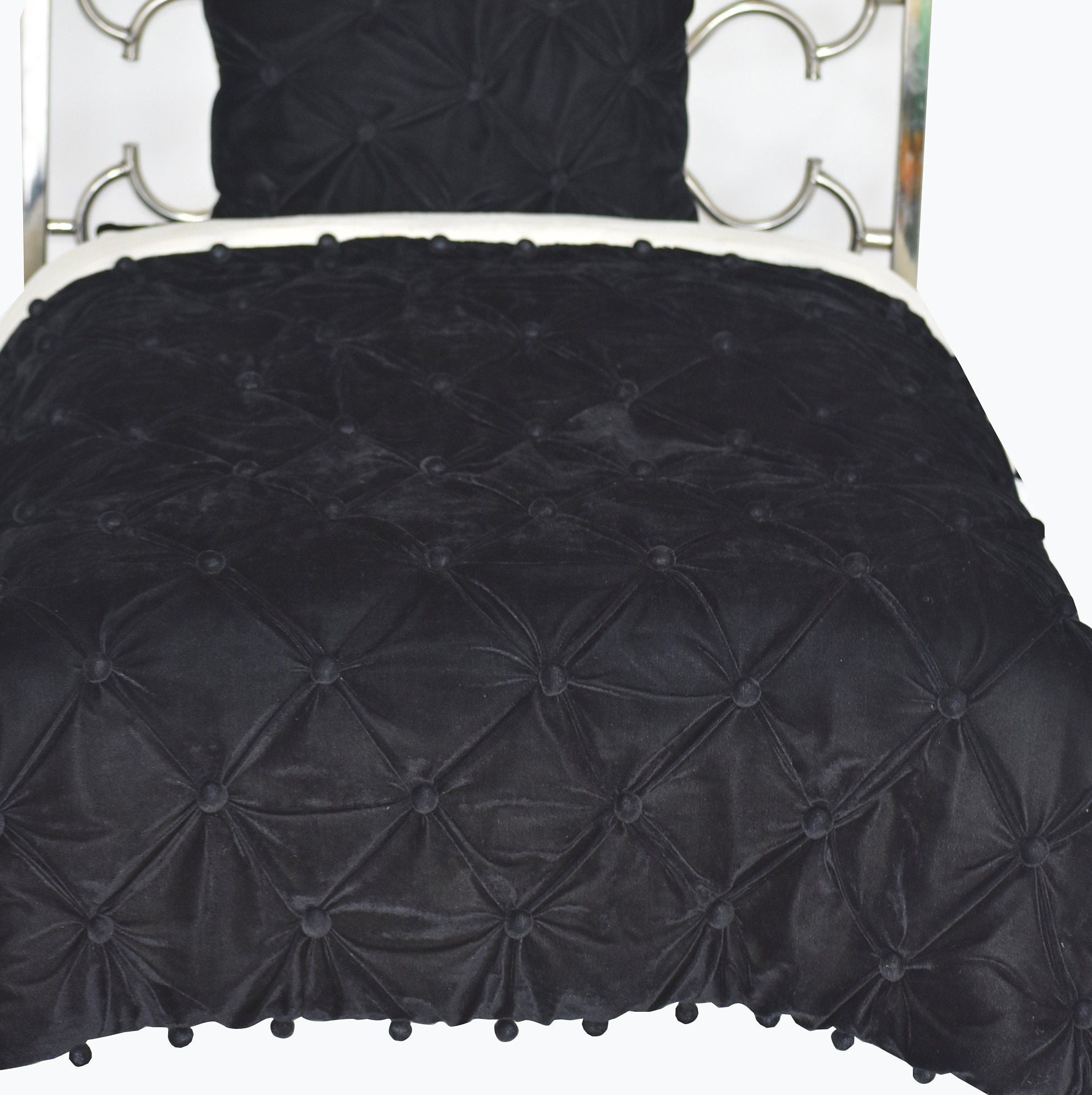 Couette En velours noir,