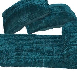 Teal Velvet Bedding Quilt Velvet Comforter Queen Quilt King Size Quilt Throws And Blankets Velvet Bedding Set Wedding Luxury Gift