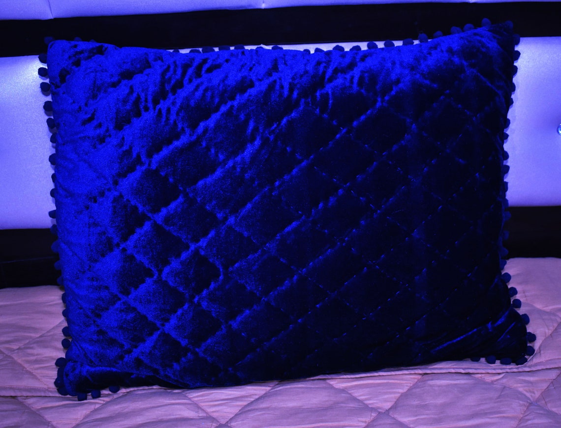 Royal Blue Velvet Quilt King Velvet Blanket Velvet Comforter Etsy