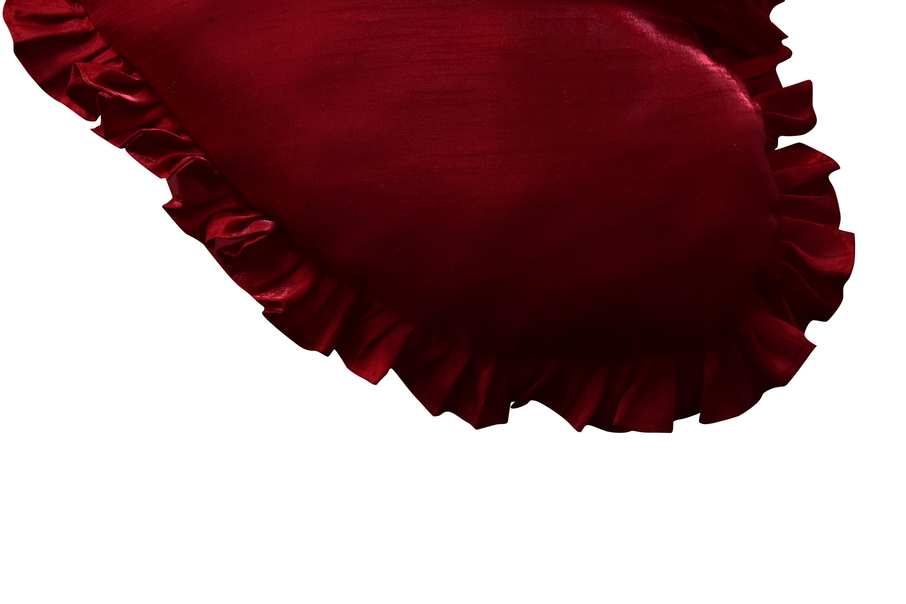 Heart Pillow Throw Pillow Deep Red Silk Pillow Personalized Etsy