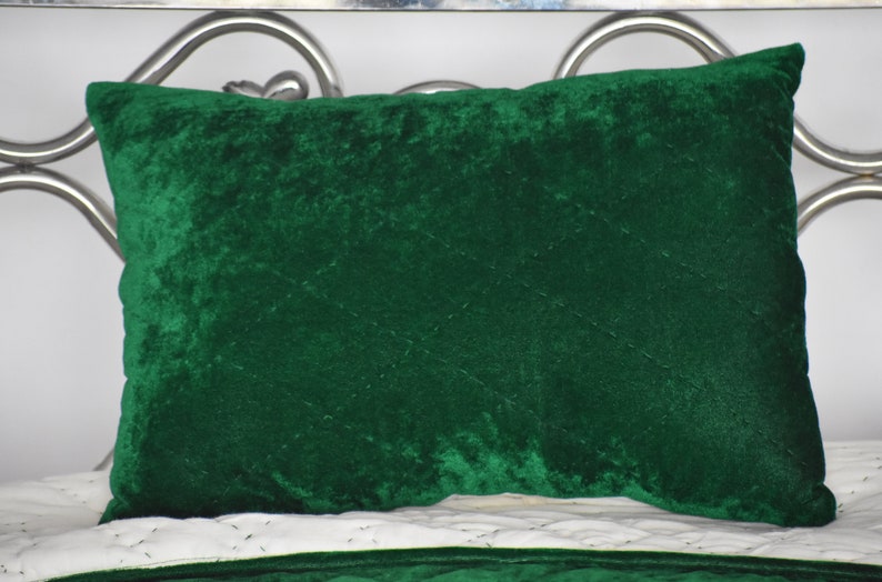 Emerald Green Velvet Quilt King Velvet Blanket Velvet Etsy