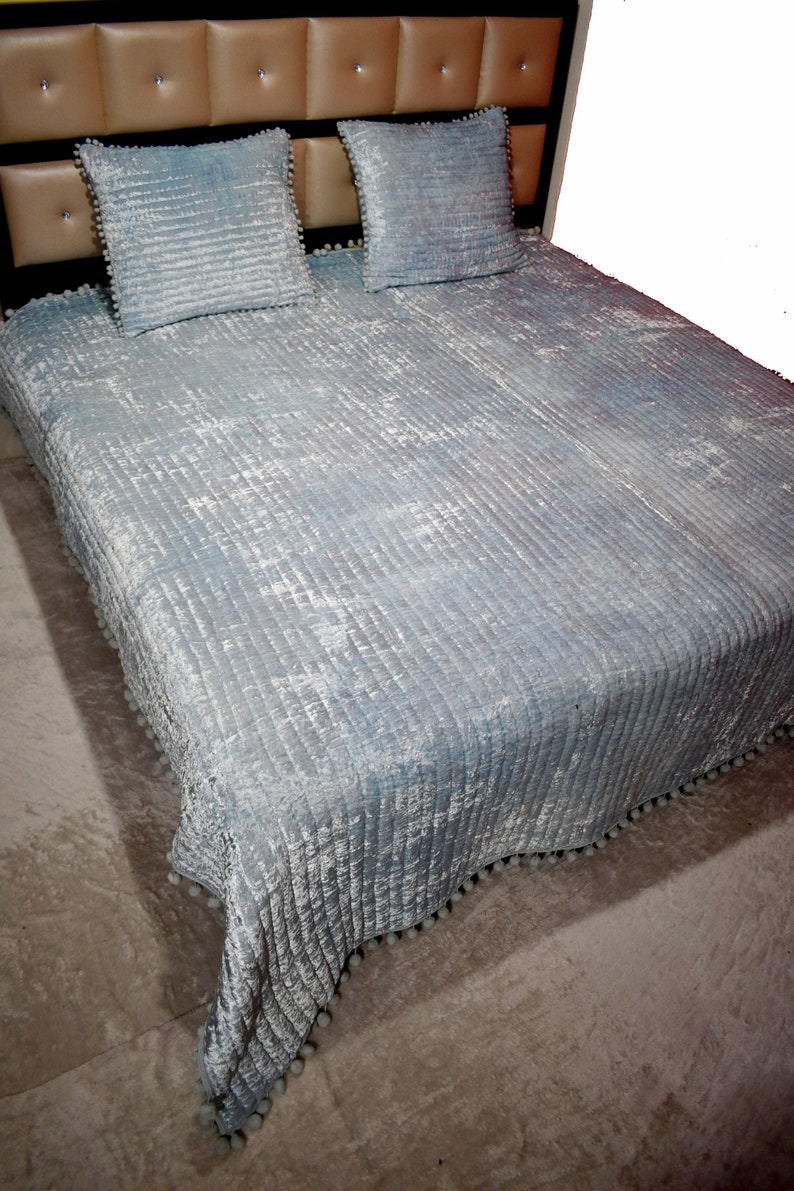 Grey Velvet bedding comforter donna velvet duvet velvet queen blanket king queen bedspread quilted bedroom throw king queen duvet best gift pillowcase velvet bedding velvet quilt handmade customized blanket boho blanket Kantha quilt mum Comforter