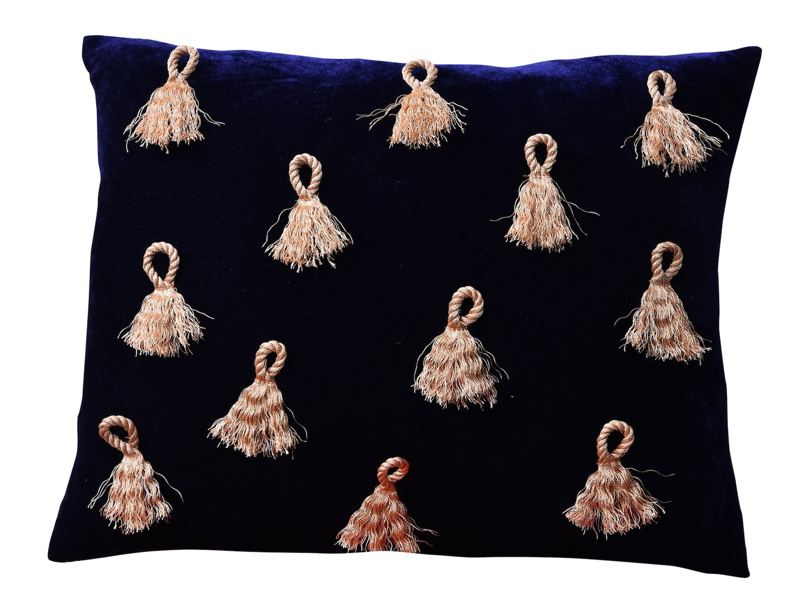 Velvet Throw Pillow Golden Tassel Throw Pillow Throw Pillow Etsy