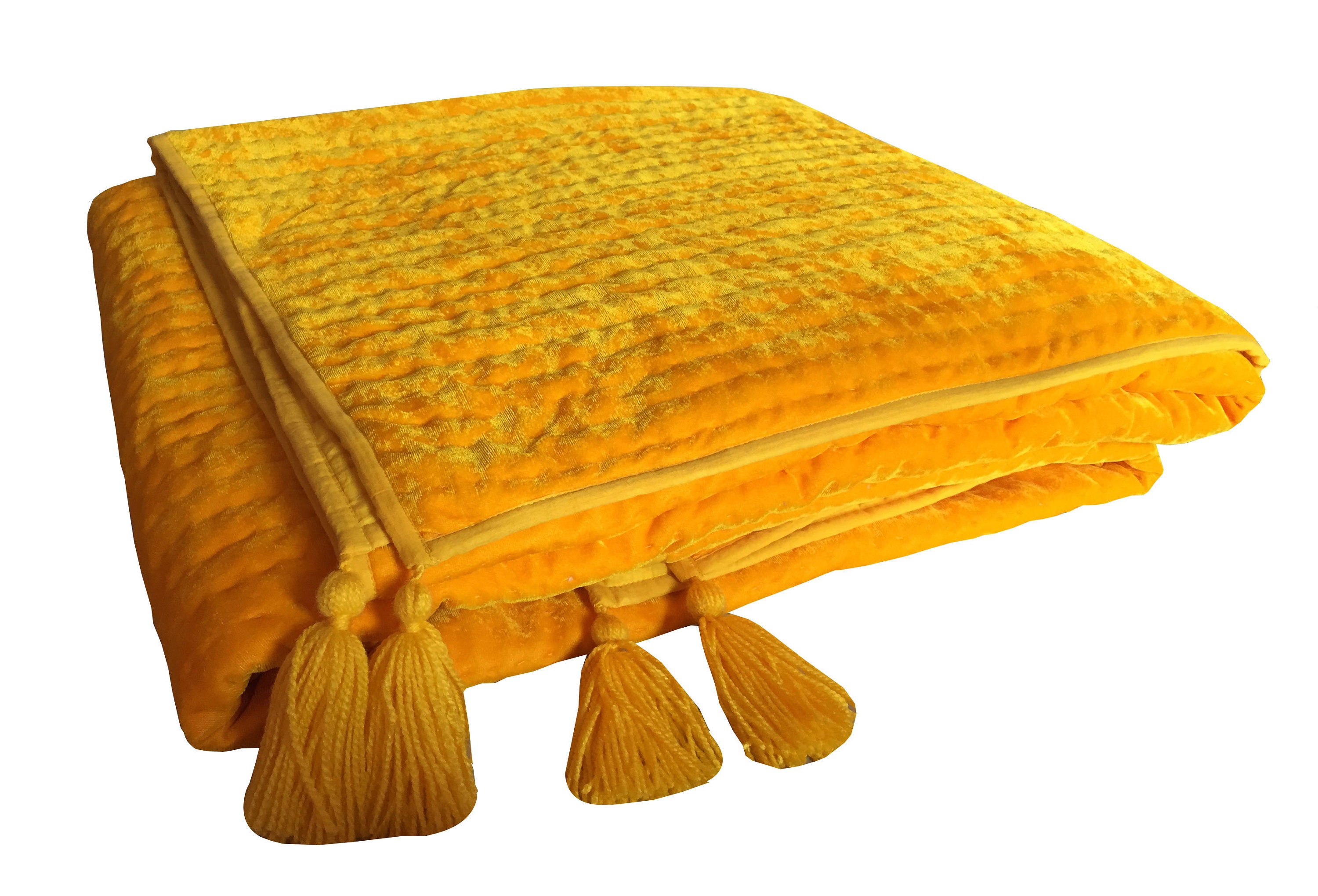 Yellow Velvet Quilt Velvet Quilt King Lap Size Quilt Yellow Etsy
