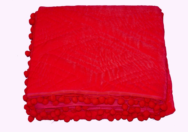 Fuchsia Velvet Quilt King Velvet Blanket Pink Velvet Comforter Etsy