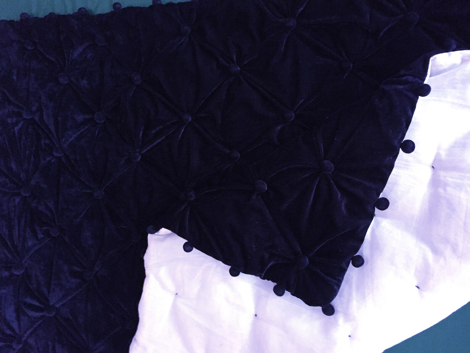 Navy Blue Velvet Quilt King Velvet Quilted Throw Velvet Etsy