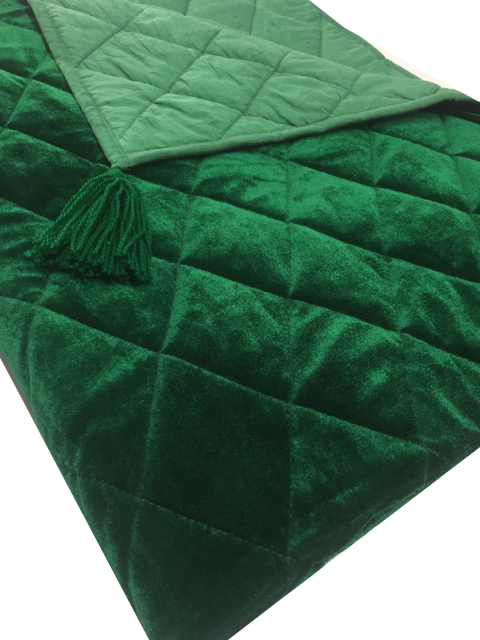 Emerald Green Velvet Quilt King Velvet Blanket Velvet Etsy