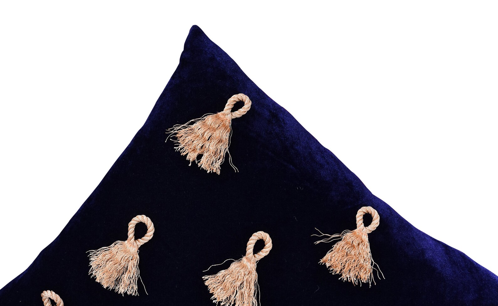 Velvet Throw Pillow Golden Tassel Throw Pillow Throw Pillow Etsy