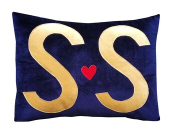 Monogram Pillow -Personalized Letter Pillow Cover - Monogram Pillow - Wedding Gift - Couples Gift Farmhouse Decor -Christmas day gift