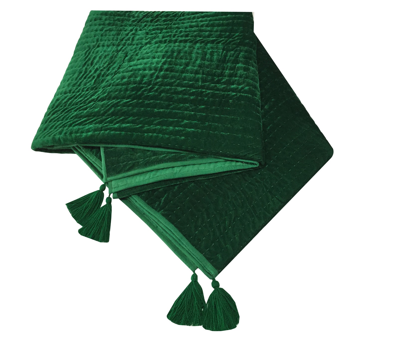 Emerald Green Velvet Quilt Dorm Quilt Emerald Green Comfort Etsy