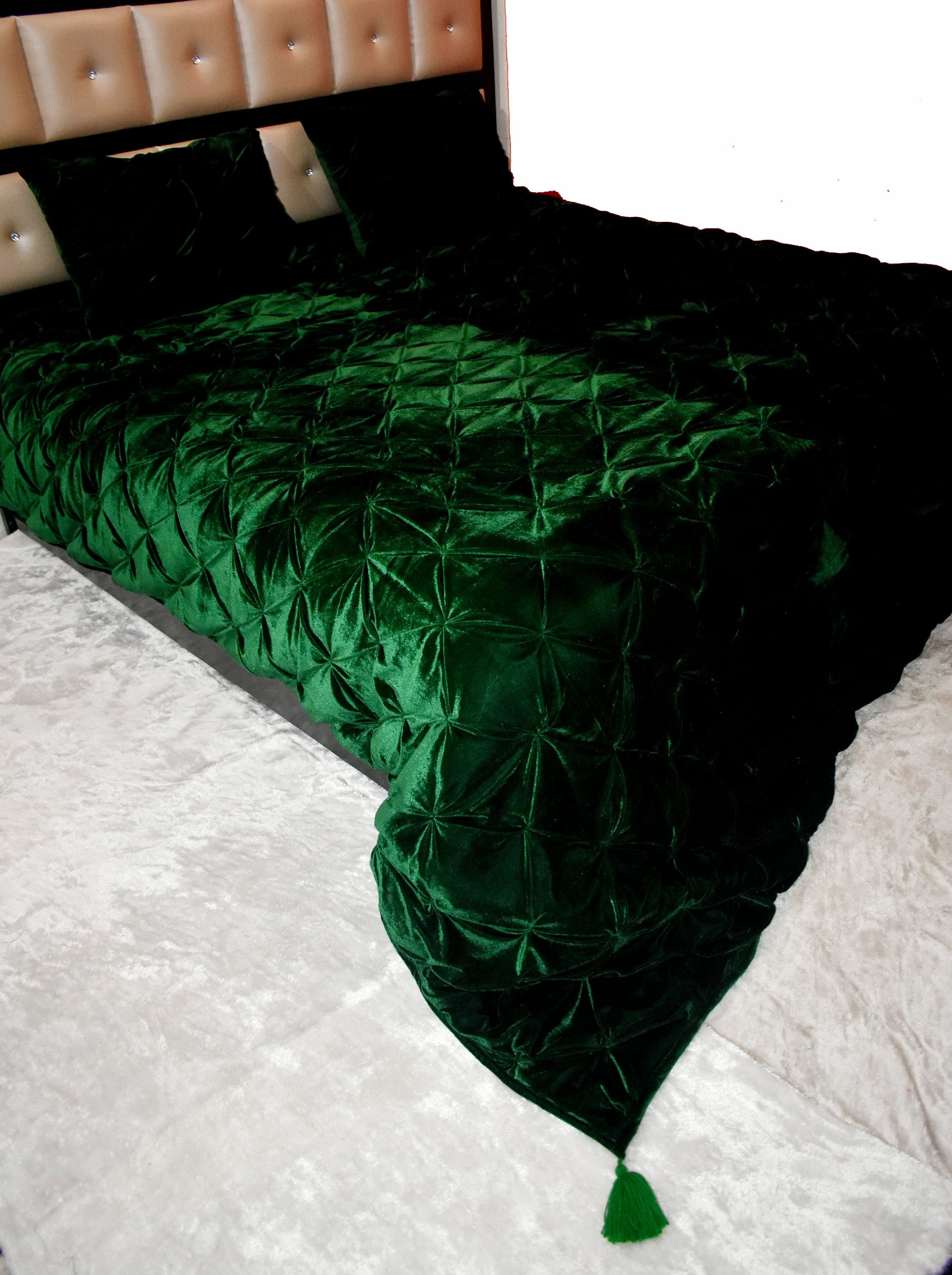 Emerald Green Velvet Quilt King Velvet Blanket Velvet Comforter Queen Bedding Set Velvet Bedspread Cozy Room Decor Bedding Etsy