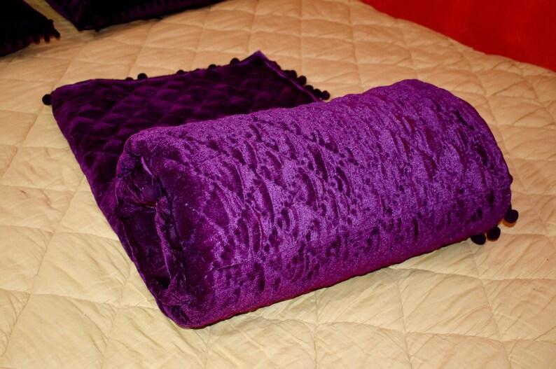 Purple Velvet King Quilt Velvet Comforter Queen Quilt King Etsy