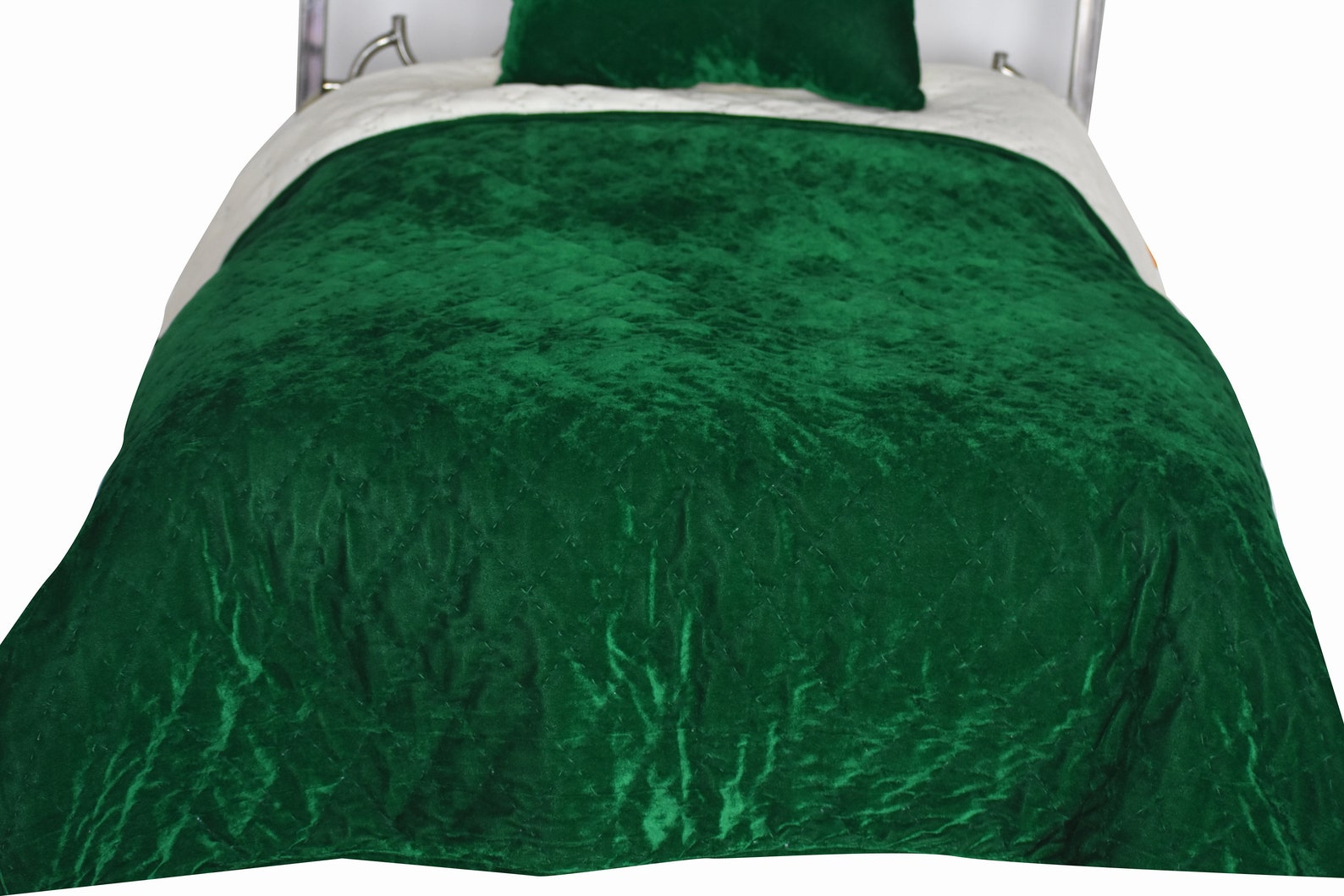 Emerald Green Velvet Quilt King Velvet Blanket Velvet Etsy