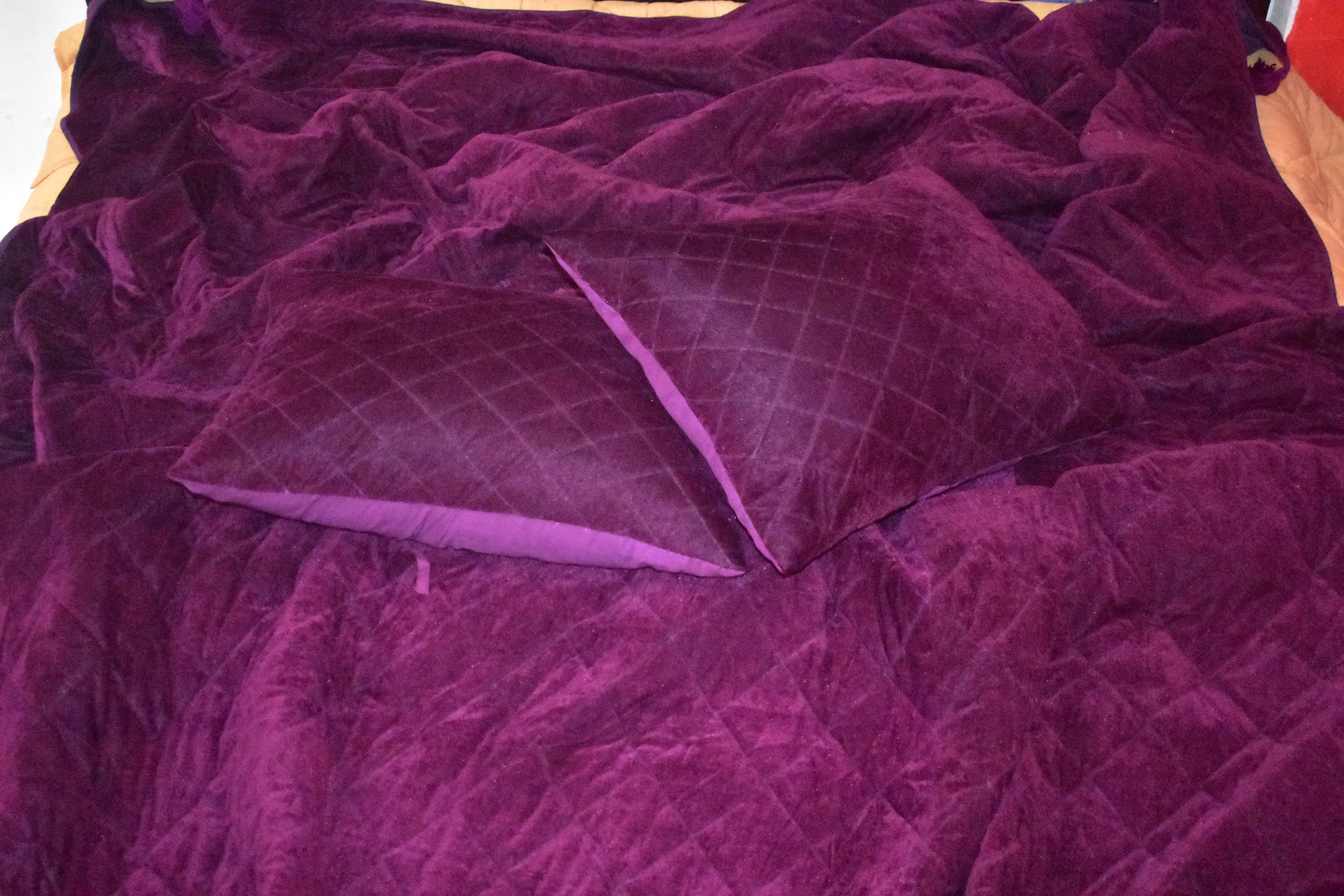 Cream Velvet Quilt King Velvet Blanket Cream Velvet Comforter Etsy UK