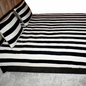 Black White strip Velvet Quilt King Blanket Comforter blanket Baby Blanket Velvet bedding set