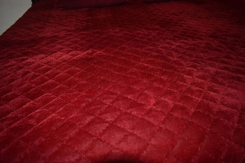 Emerald Green Velvet Quilt King Velvet Blanket Velvet Etsy