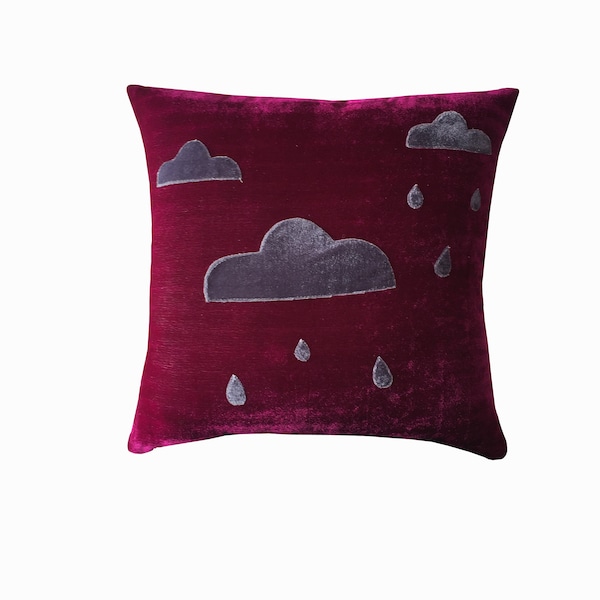 Purple Velvet Pillow Etsy