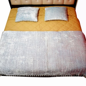 Grey Velvet bedding comforter donna velvet duvet velvet queen blanket king queen bedspread quilted bedroom throw king queen duvet best gift pillowcase velvet bedding velvet quilt handmade customized blanket boho blanket Kantha quilt mum Comforter