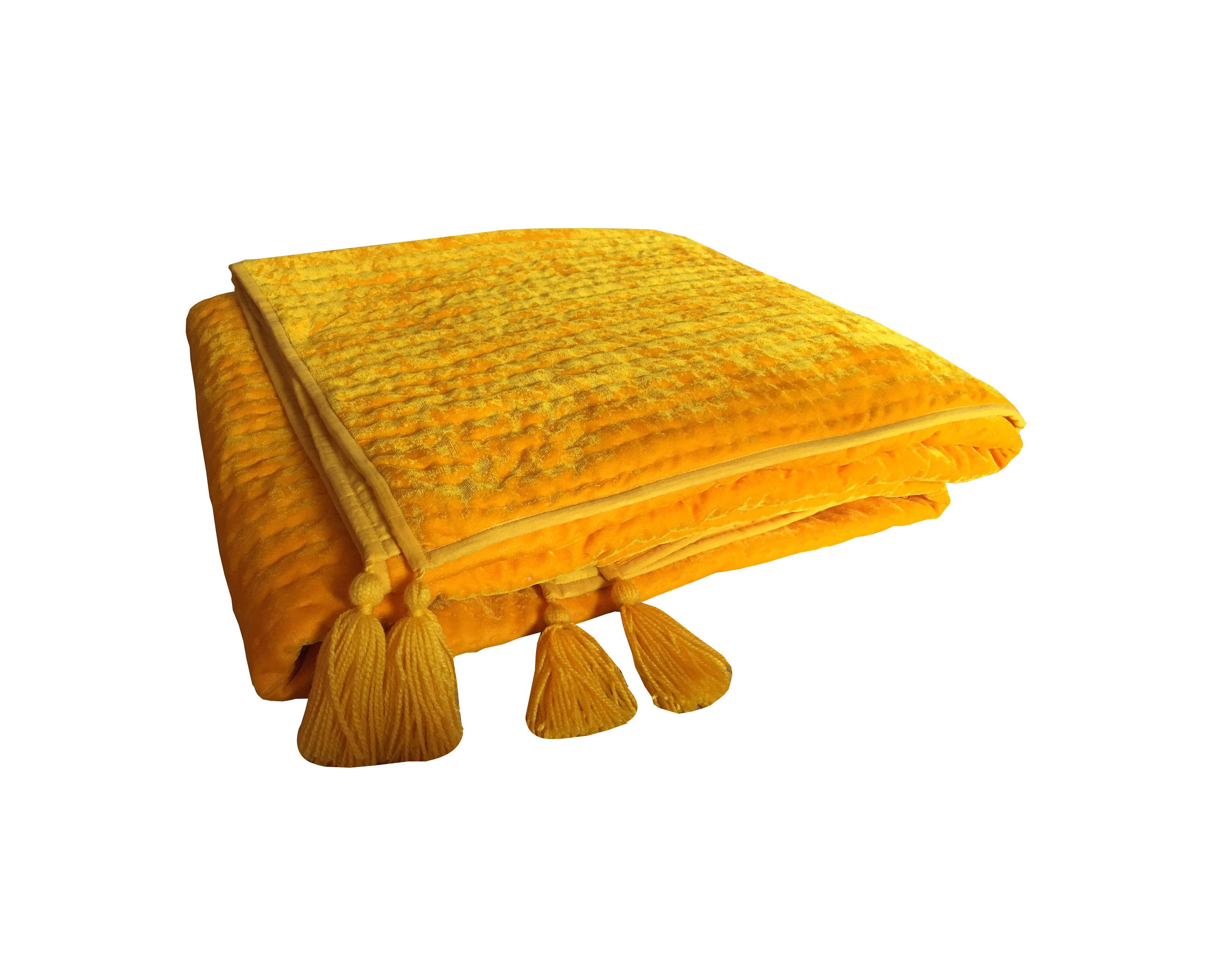 Yellow Velvet Quilt Velvet Quilt King Lap Size Quilt Yellow Etsy
