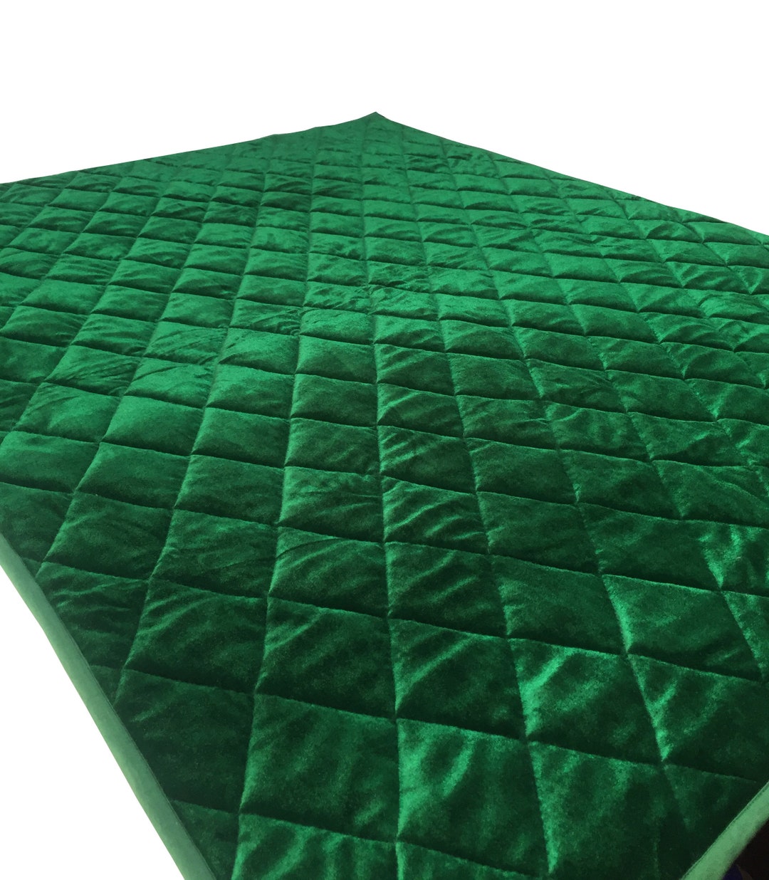Emerald Green Velvet Quilt King Velvet Blanket Velvet Comforter Queen