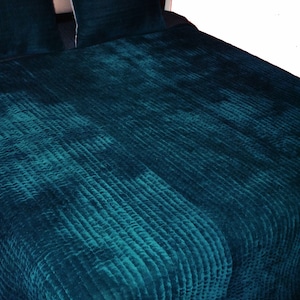 teal velvet bedding Quilt Velvet Comforter Queen Quilt King Size Quilt Throws And Blankets Velvet Bedding Set Wedding Gift