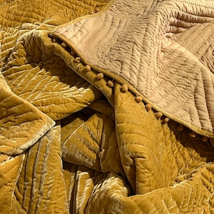 Gold velvet bedding Quilt Velvet Comforter Queen Quilt King Size Quilt Throws And Blankets Velvet Bedding Set Wedding Luxury Gift