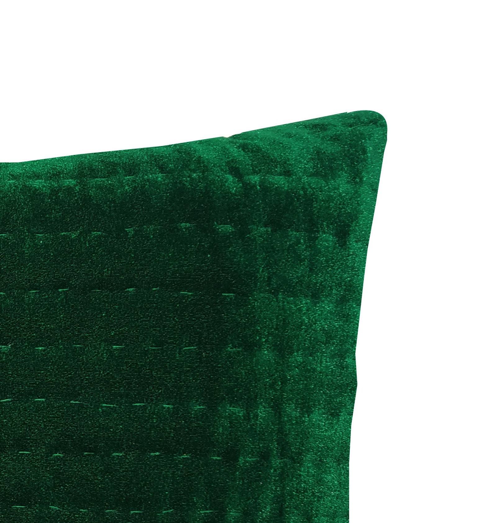 Emerald green Velvet Quilted Bedspread/Emerald green color Etsy