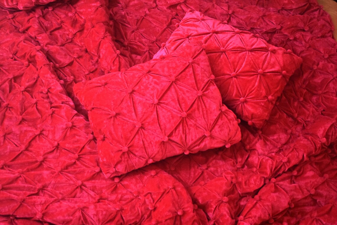 Navy Blue Velvet Quilt King Velvet Blanket Blue Velvet Etsy