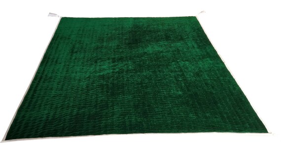 Emerald Green Velvet Quilt Emerald Green Velvet Bedding Dark Etsy
