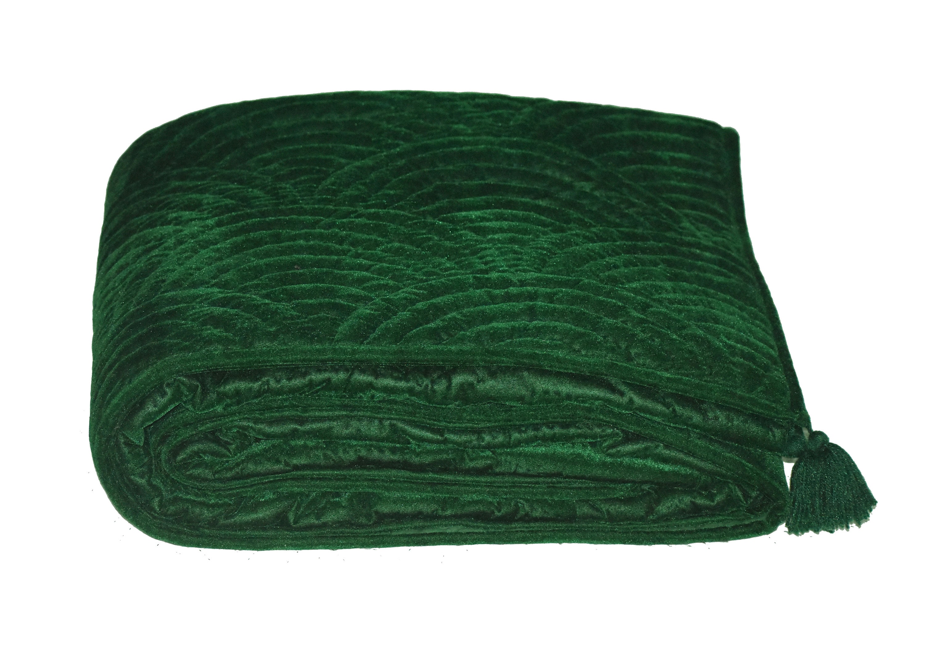Emerald Green Velvet Quilt King Velvet Blanket Velvet Etsy