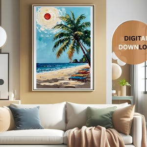 Thailand Beach Digital Download Wall Art, Island Coastal Decor Printable Poster for Home Instant Download
