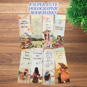 Cute Bookmark Gift Set – 8 Colorful Girly Double-Sided Bookmarks for Friend & Book Lover, Perfect for Gifts