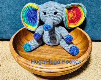 Crochet Elephant Amigurumi Pattern, Plushie Doll (PDF Pattern)
