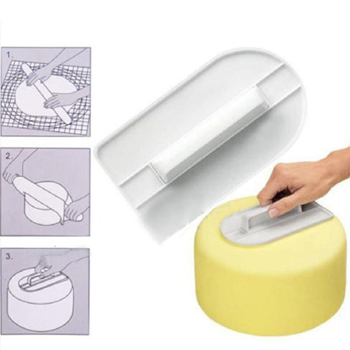 Icing Frosting Buttercream Large Cake Smoother Scraper Fondant Etsy