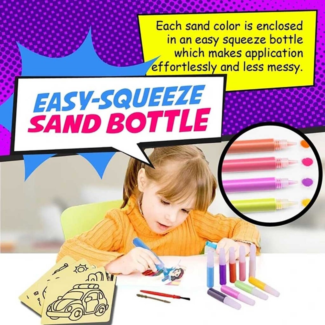 Sand Painting Kit for Kids Sand Art DIY Kit Craft Toy Etsy