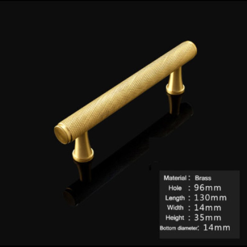 Knurled Kitchen Handles Brass Gold Door Handles Knurled Etsy