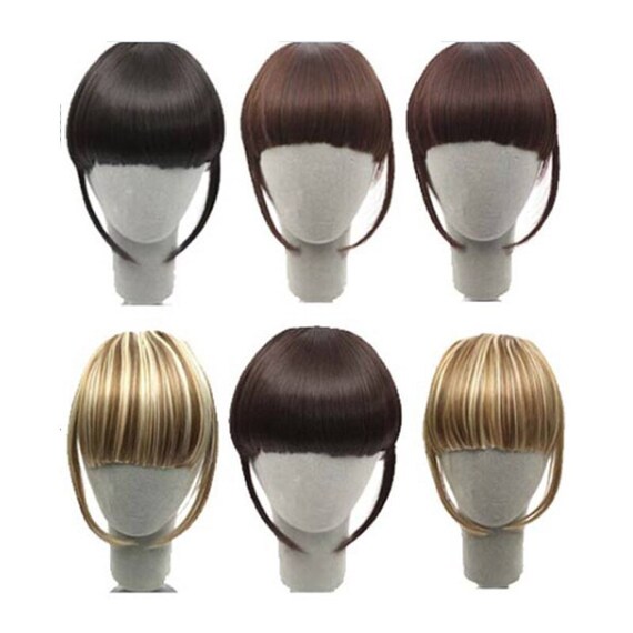 Hair Bangs Clip in Hair Extensions for Women Black Light Etsy
