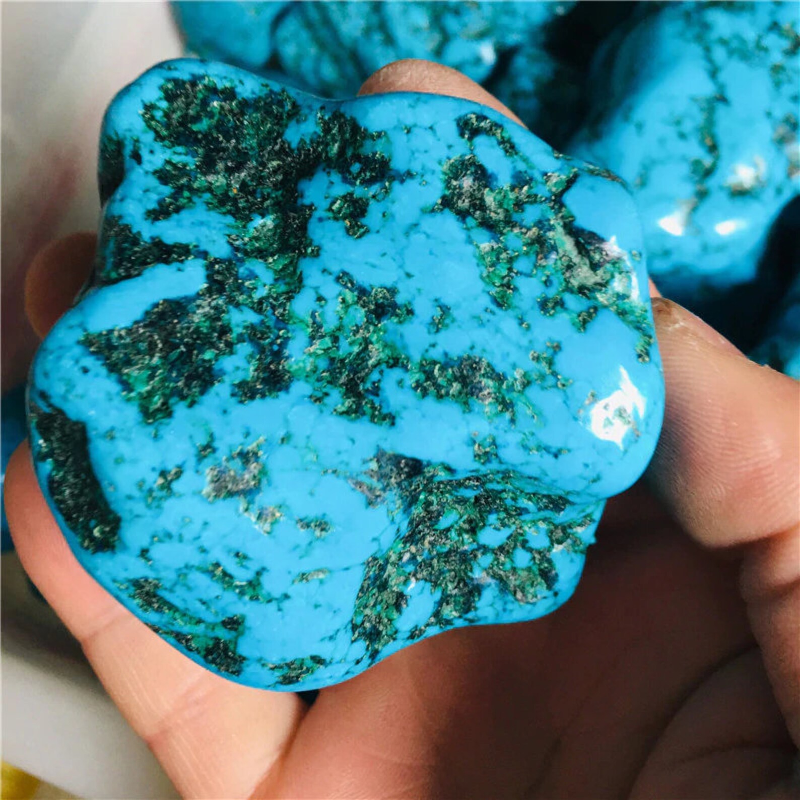 Raw Turquoise Tumbled Stones Rough Polished Healing Stone Etsy